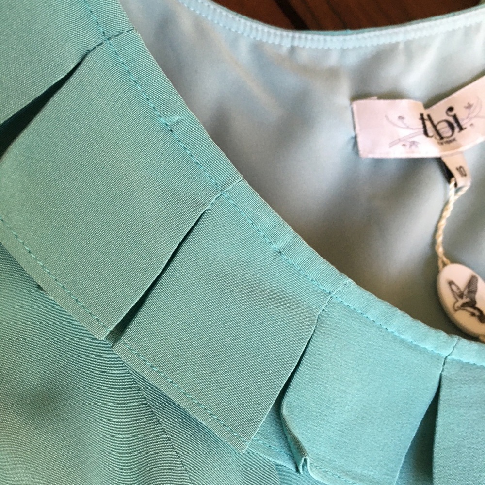 NWT Tibi 100% Tiffany Robins egg blue silk dress M - Picture 13 of 13